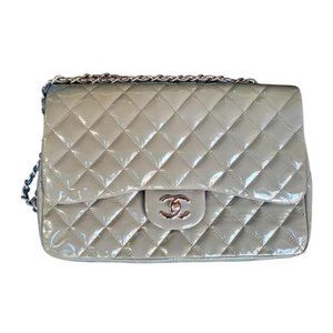 ******SOLD******Classic Flap Single Jumbo Grey Bag